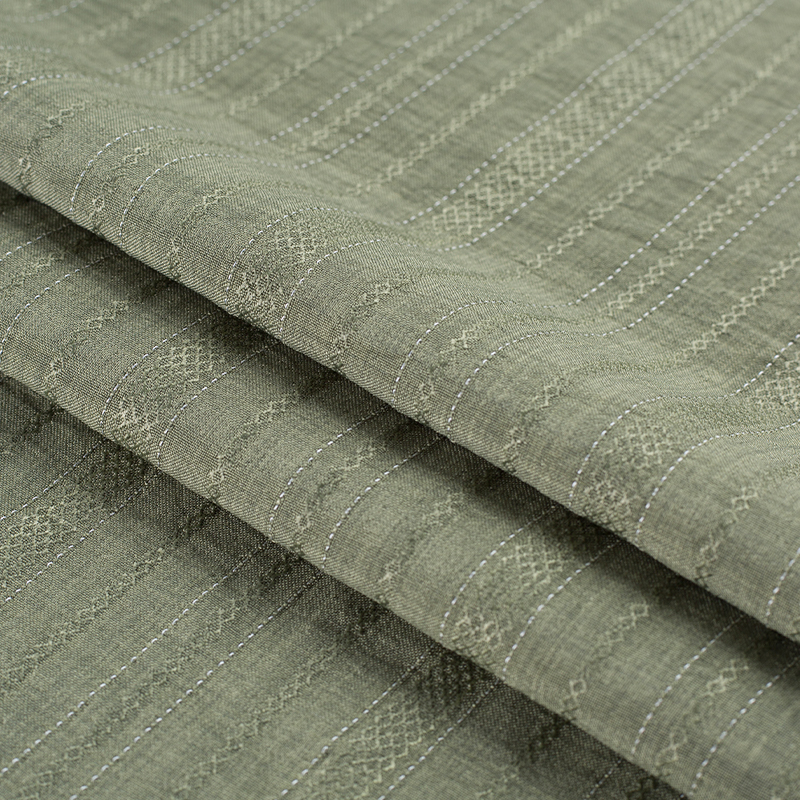 HY557-Rayon 136GSM 99%P 1% Rayon Diamond vuorotteleva paksuus raita Lyocell kangas